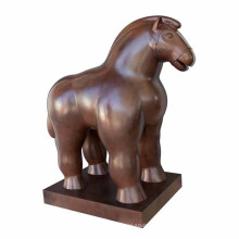 Casting famous replication bronze fernando botero artwork fat horse sculpture